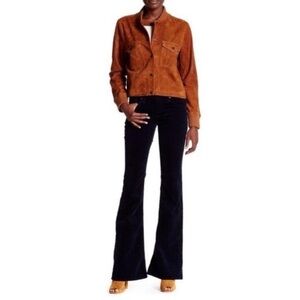 Rag & Bone Women's Elephant Bell Corduroy Low Rise Flare Pants Navy Size 25